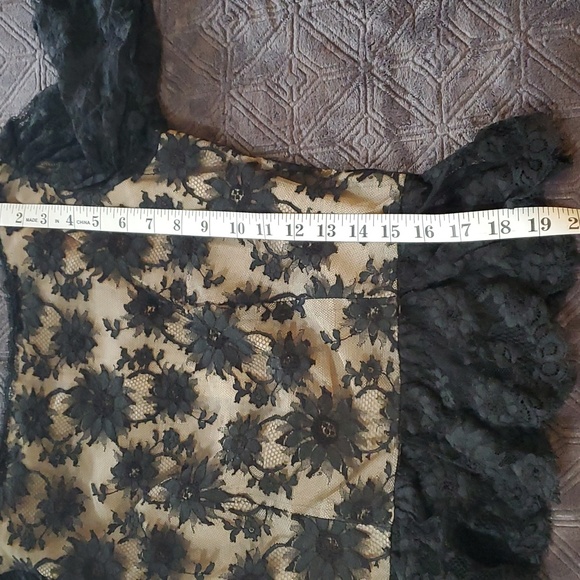 Oscar de la Renta | Vintage Black Lace Top Sz 10 - Picture 12 of 12